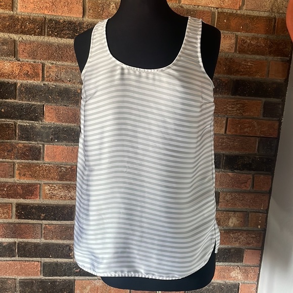 Michael Kors Gray Striped Top - Picture 1 of 6